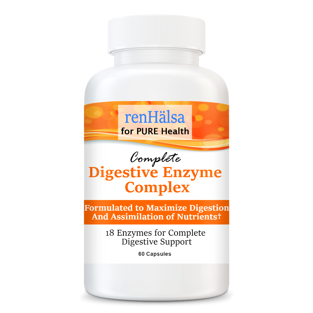 Complete Digestive Enzyme Complex- 18 Plant Enzymes- 60 capsDigestive Health - renhalsa