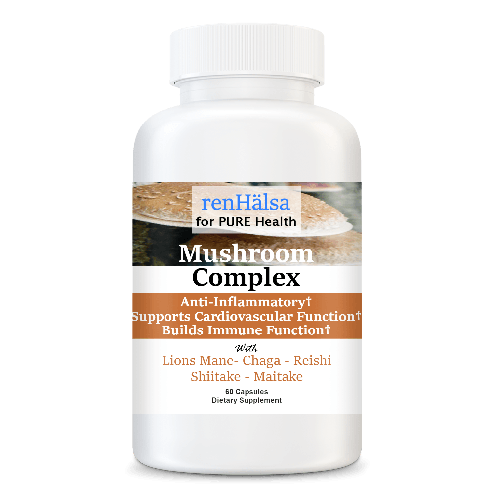 Mushroom Boost - 5 Key Mushrooms for Immune - Heart Health - Focus - 60 CapsGeneral Health - renhalsa